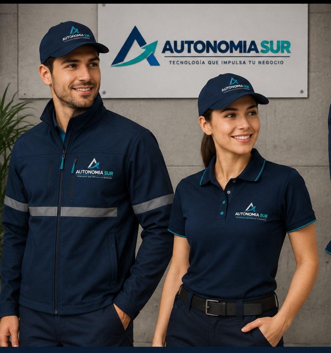 Equipo de Autonomía Sur con uniformes corporativos